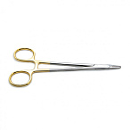 Иглодержатель, армированный твердым сплавом, с золотыми ручками, 160 мм. Surgiwell