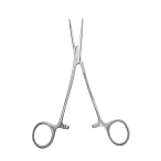 Зажим кровоостанавливающий Москит изогнутый по плоскости 152мм