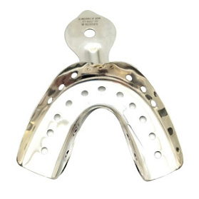 Ложка оттискная стоматологическая, металлическая, для нижней челюсти №2, Surgicon