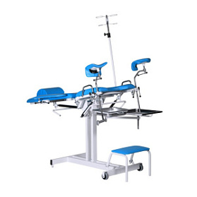 Кресло гинекологическое КГ-02   (изменение углов наклона спинки и сиденья при помощи пневмопружин)