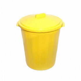 Бак для сбора медицинских отходов V-35л класс Б, желтый, с крышкой