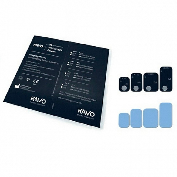 KaVo Scan eXam и KaVo Scan eXam One 6 пластин для сканеров фосфорных пластин размера 2 (3 1x 41 мм)