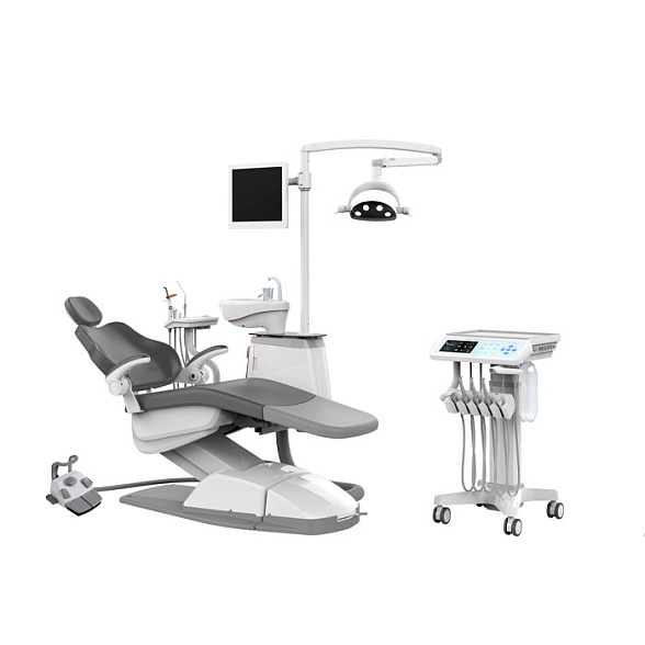 SILVERFOX 8000C-SRS0 Classic – стоматологическая установка с нижней подачей и мягкой обивкой