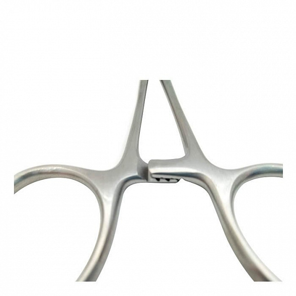 Зажим кровоостанавливающий с атравматической насечкой прямой 160мм