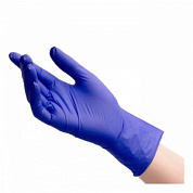BENOVY Nitrile MultiColor перчатки нитриловые текстурированные на пальцах, фиолетово-голубые, XS, 50 пар