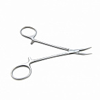 Зажим медицинский HALSTED-MOSQUITO, кровоостанавливающий, для новорожденных, изогнутый по плоскости, 125 мм (З-121р), МИЗТ