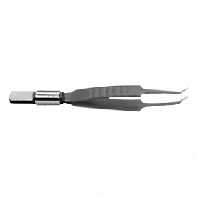 Биполярный пинцет короткий с изогнутыми кончиками