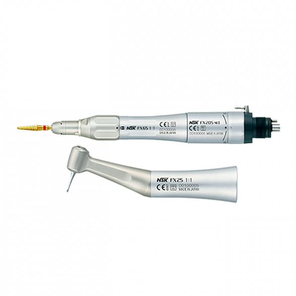 NSK Nakanishi Комплект FX205 B2 - пневматический микромотор и FX25 - угловой наконечник (Borden)