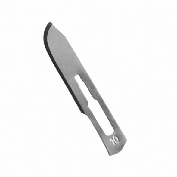 Лезвие хирургическое стерильное одноразовое ENSENT углеродистая сталь №10