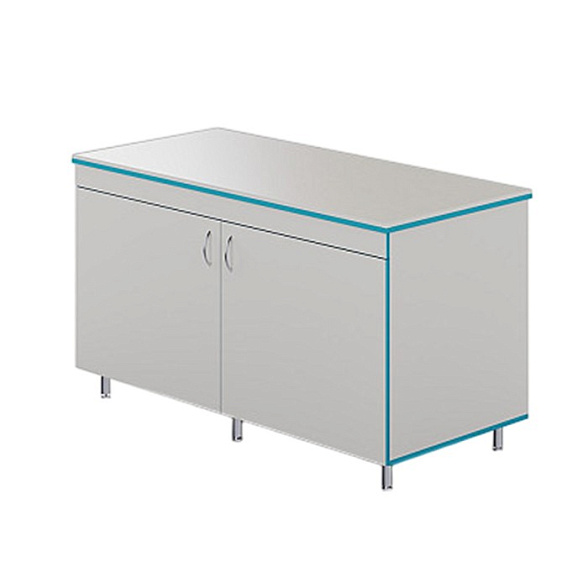 Закрытый стол для работы стоя со столешницей из монолитной керамики СЛЗ НВК 1500 МОН