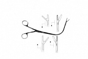 Щипцы гортанные полипные с раскрытием подвижной губки (влево)