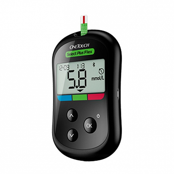 Глюкометр OneTouch Select Plus Flex (Селект Плюс Флекс), ручка + 10 ланцетов в комплекте