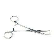 Зажим кровоостанавливающий 1х2 зубчатый изогнутый № 2 160 мм Sammar