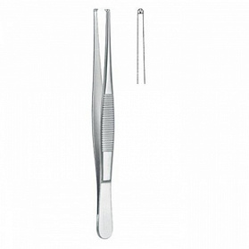 Пинцет хирургический, зубцы 1х2 KLS Martin (10,5 см)