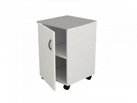 Прикроватная тумба с дверцей и двумя полками из ламинированной ДСП