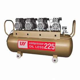 W-613 - безмасляный компрессор для 5-ти стоматологических установок с ресивером 225 л (520 л/мин)