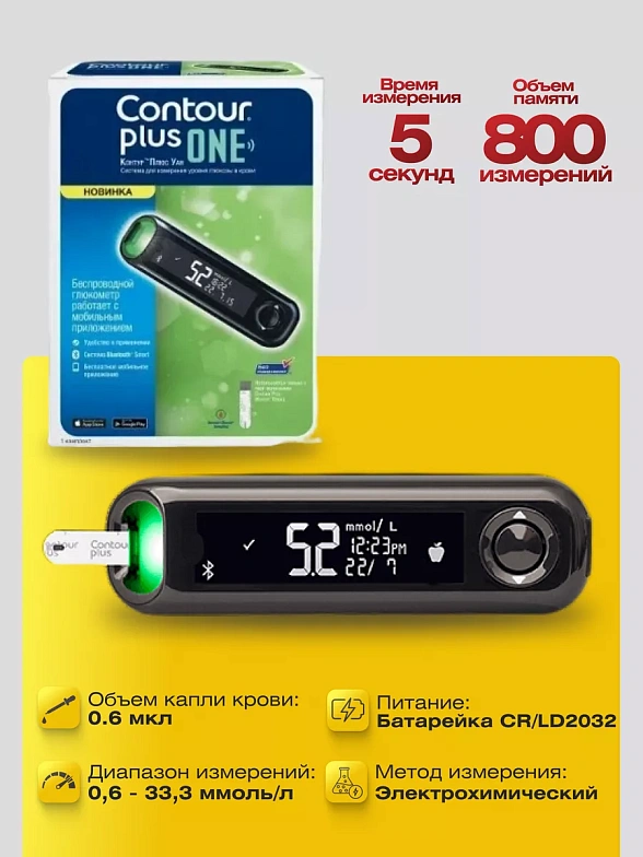 Глюкометр Контур Плюс Уан (Contour Plus One)