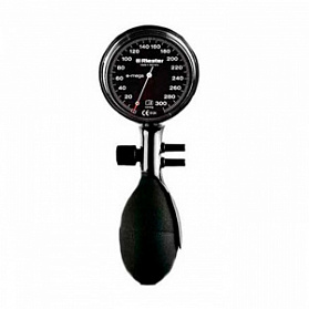 OLD-Механический тонометр e-mega черный, Riester (черная, 2 шланга дезинфицируемая однокомпонентная безлатекс манжета младенческая)