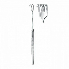 Ретрактор (крючок) тупой, 4 -х зубый, 16,5 см KLS Martin