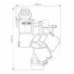 Рабочее место врача офтальмолога модель 10.330.00 Meccanottica Mazza