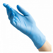 BENOVY Dental Formula Nitrile Chlorinated Light, перчатки нитриловые, текстурированные на пальцах, голубые, S, 50 пар