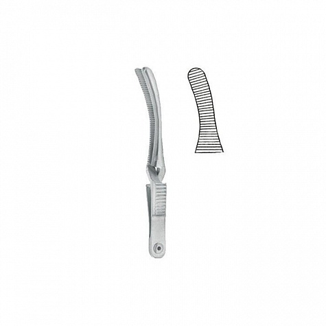 Зажим по JOHNS-HOPKINS, Бульдог, изогнутый, 55 мм KLS Martin