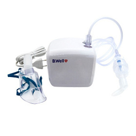 Ингалятор компрессор. PRO-110, профессиональное и быстрое лечение (2 маски, мундштук, насадка для носа, сумка, пониженный уровень шума)