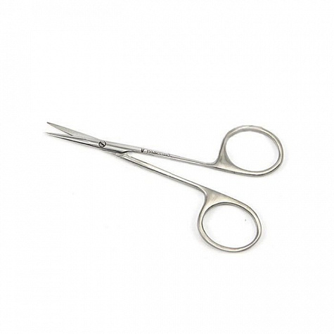 Ножницы глазные тупоконечные прямые, 113 мм