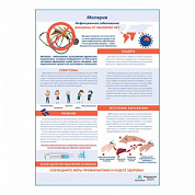 Малярия медицинский плакат А1+/A2+ (глянцевый холст от 200 г/кв.м, размер A1+)