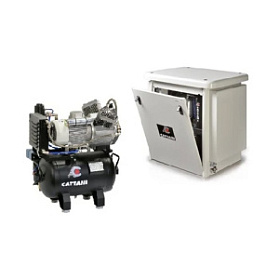 Cattani 30-160 - безмасляный компрессор для двух стоматологических установок