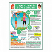 ЗОЖ гигиена спорт питание плакат глянцевый А1+/А2+ (матовый холст от 200 г/кв.м, размер A1+)