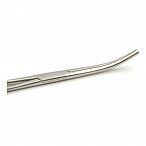 Зажим кровоостанавливающий 1х2 зубый зубчатый изогнутый N3 200 мм