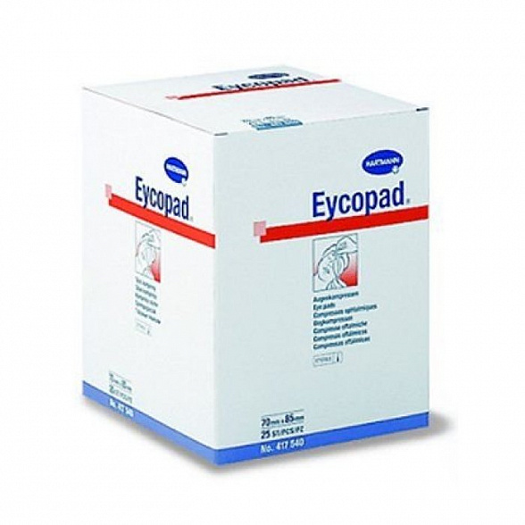 EYCOPAD STERIL - Глазные повязки (стерильные), 25 шт (70 х 85 мм)