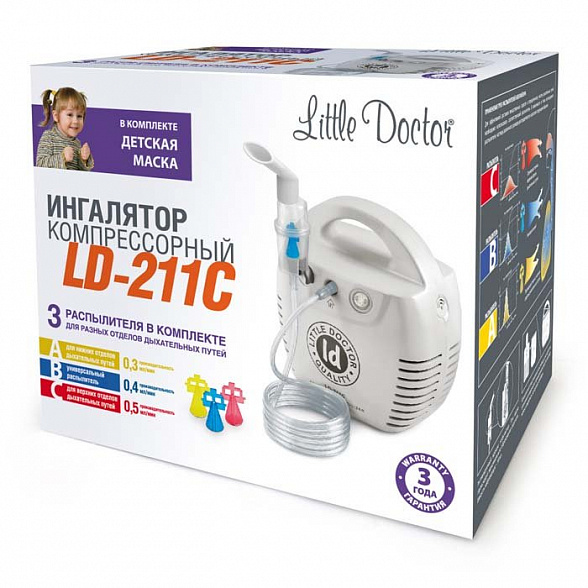 Ингалятор компрессорный LD-211C белый