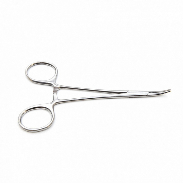 Зажим кровоостанавливающий "Москито", изогнутый для новорожденных, 127мм. Surgiwell