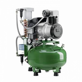 KD 224 D - безмасляный компрессор для 2-х стоматологических установок, с осушителем, без кожуха, с ресивером 24 л (100 л/мин)