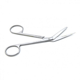 Ножницы для вскрытия сосудов, горизонтально-изогнутые, 135 мм (Н-2р), МИЗТ