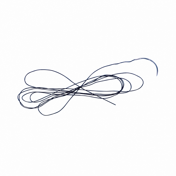 Шовный материал WEGO Silk 4-0 (1,5) 75 см,Кол.4/8 20 мм,Черный