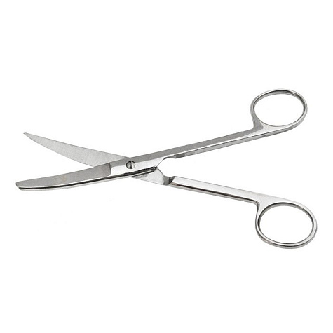 Ножницы с 1-м острым концом вертик. изогнутые 170 мм