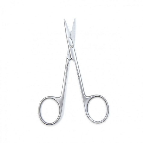 Ножницы глазные тупоконечные прямые, 113 мм