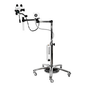 Кольпоскоп КМ-2 бинокулярный с видеосистемой с галогеновым источником света (пять ступеней увеличения) на рычагах