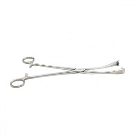 Щипцы маточные 3-х зубые, изогнутые 260 мм