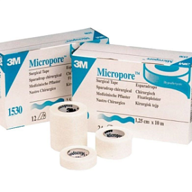 MICROPORE Гипоаллергенный пластырь бежевый, 5 см х 9,1 м, 6 рул/кор, 3M