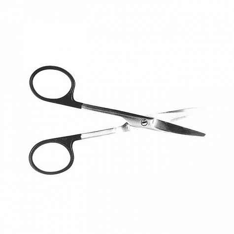 Ножницы мед., армир.тв.спл., вертик. изогнут., 140 мм