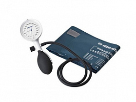 Механический тонометр e-mega Riester в наборе, Германия (Набор I: e-mega белая, 1 шланговая, 3 дезин манжеты с подставкой)