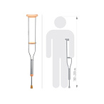 Подмышечные костыли WR-311 L (рост 180-200 см.)