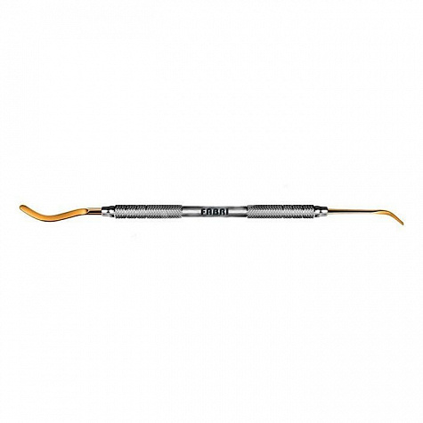 Двухсторонняя серповидная гладилка GOLD (арт 1302 TiN) FABRI