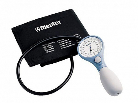 Механический тонометр Ri-San голубой Riester, Германия (манжета крючковая)