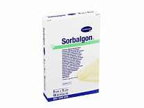 SORBALGON - Повязки из волокон кальция-альгината (стерильные), 10 шт, Германия (10 х 10 см)
