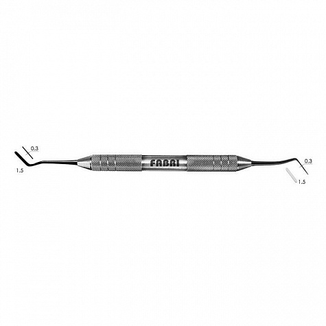 1351F Black Малая двухсторонняя гладилка FABRI серии Black